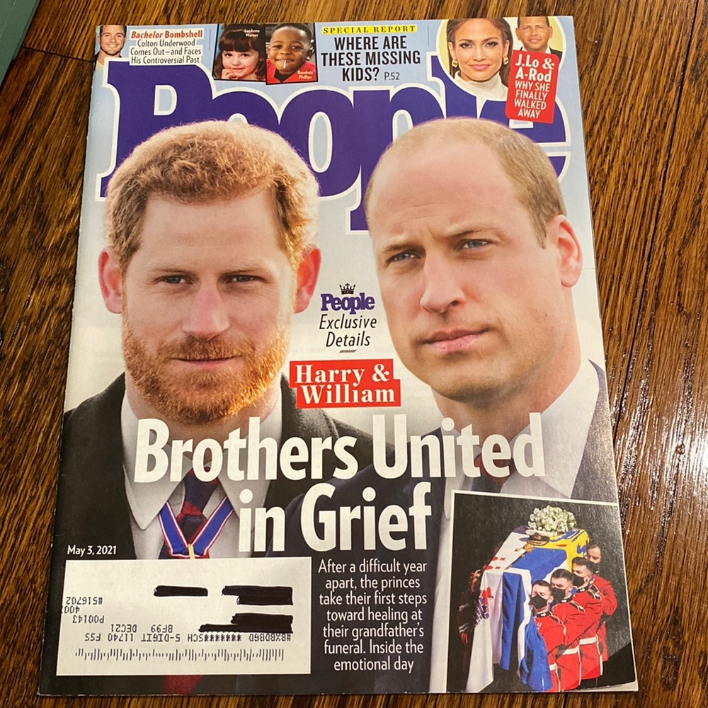 People Magazine - May 3 2021 - Prince Harry & William - Colton Underwood - J.Lo